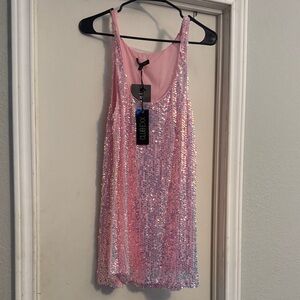 Double Zero Shimmering Pink Sequin Dress